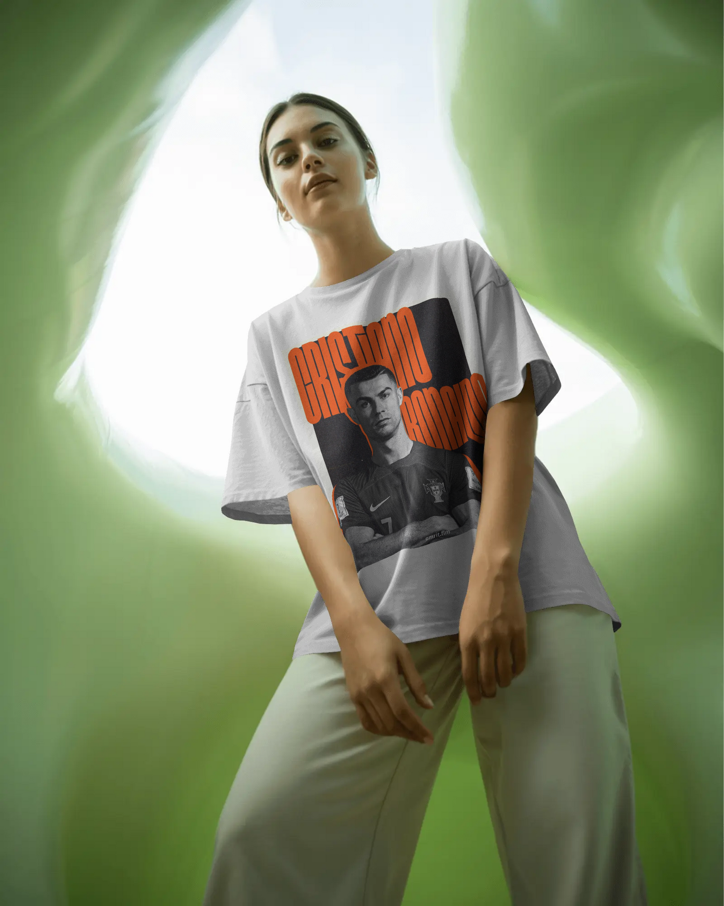 Ronaldo Print Unisex Oversized T shirt