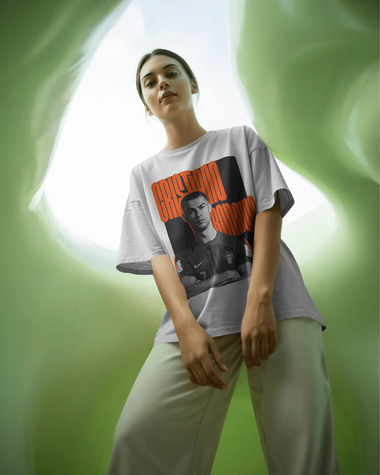 Ronaldo Print Unisex Oversized T shirt