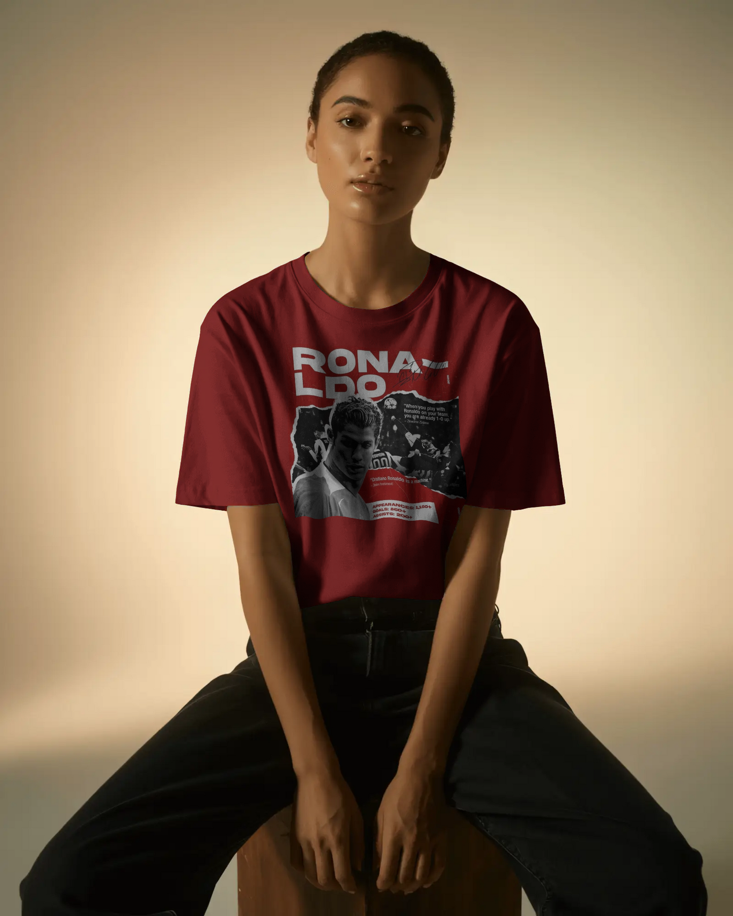 Ronaldo Print Unisex  Oversized T shirt